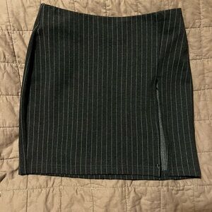 Danielle Guizio Pinstripe Skirt with Slit